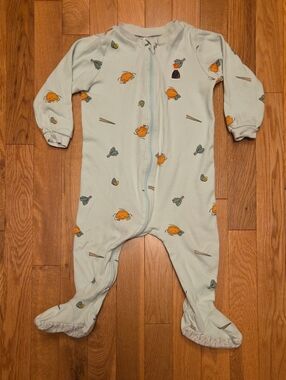 5/$20 Pekkle 18M Cute Print Footed Zipper Onsie Sleeper Pajamas